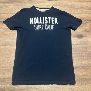 Hollister Men’s Navy Surf Calif Logo Tee Size M